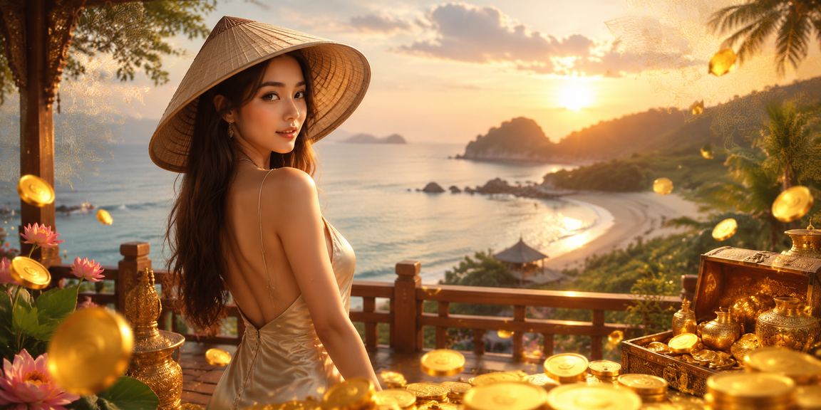 Người phụ nữ đội nón lá tại Côn Đảo dùng điện thoại xem sự kiện thể thao qua ứng dụng di động